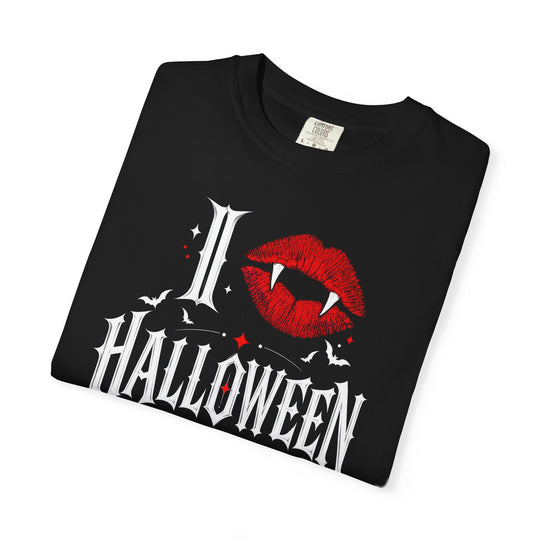 I Love Halloween Fangs Womens WUNDERLAND Halloween Booteek Short Sleeve Tee