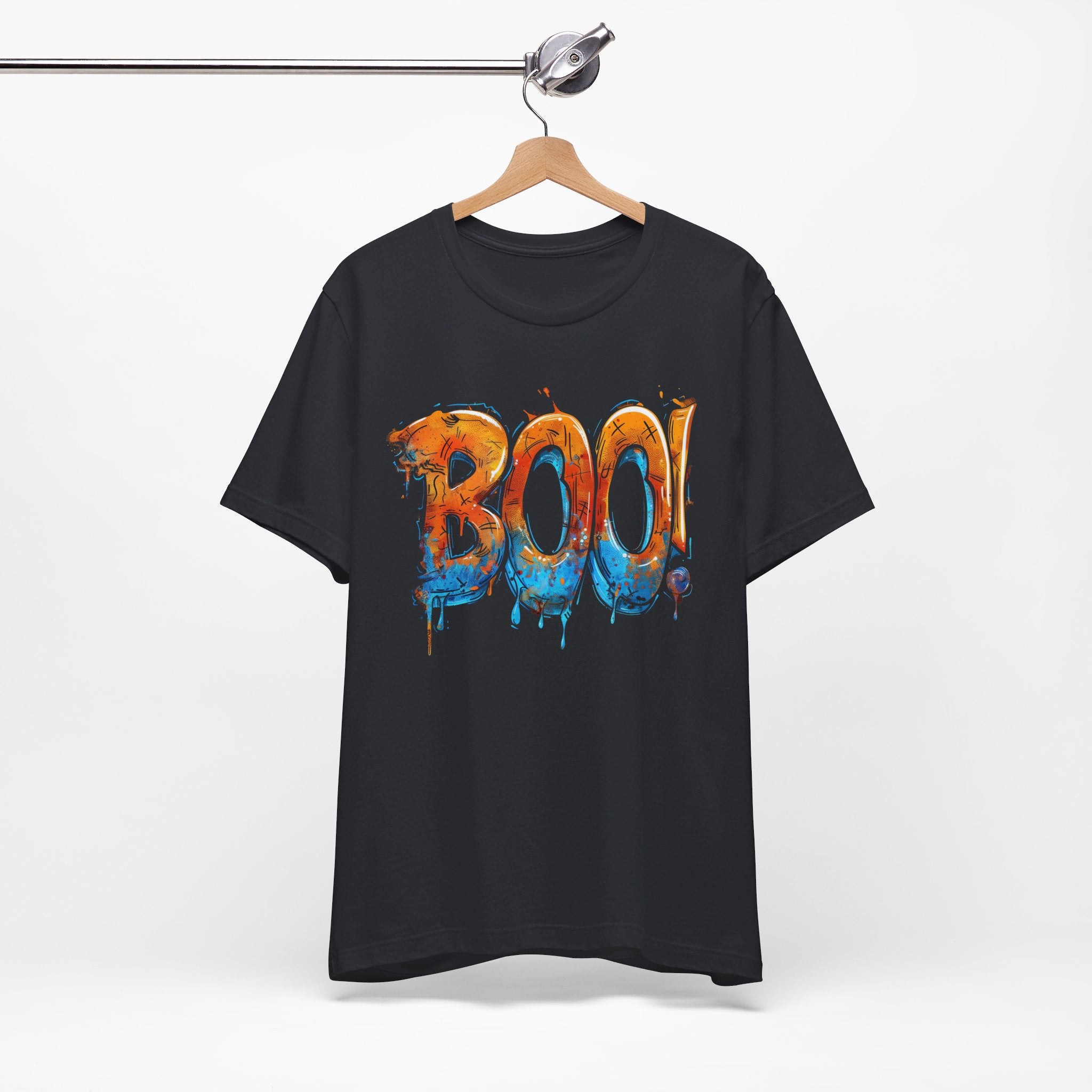 Boo! Graffiti Mens Halloween Booteek Jersey Short Sleeve Tee