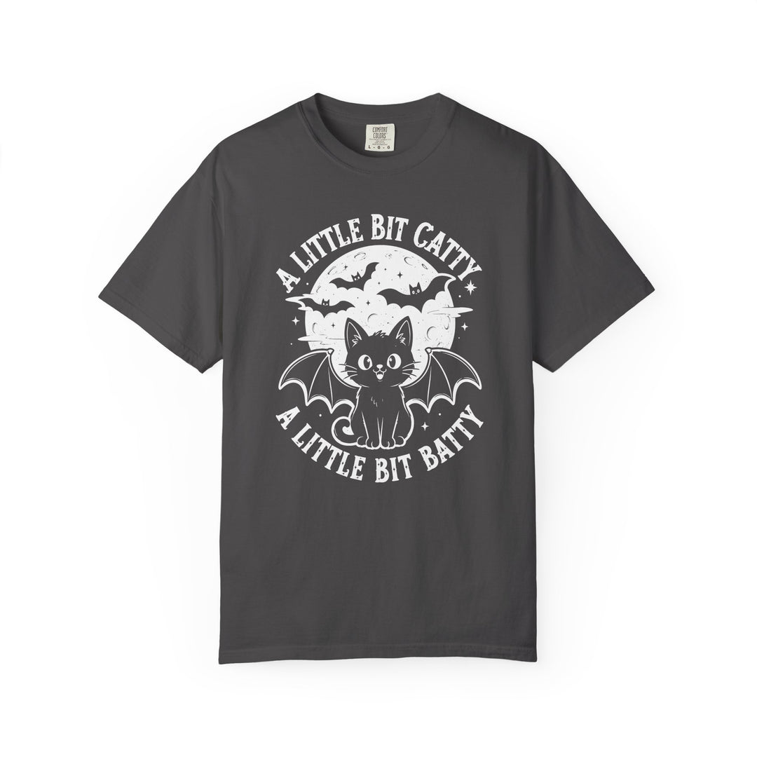 A Little Bit Batty A Little Bit Catty Womens WUNDERLAND Halloween Booteek Short Sleeve Tee