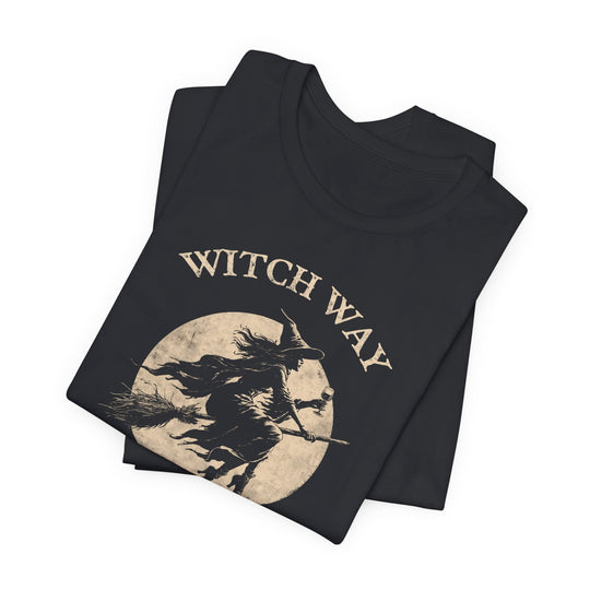 Witch Way To The Wine?  Vintage Witch Moon Women&