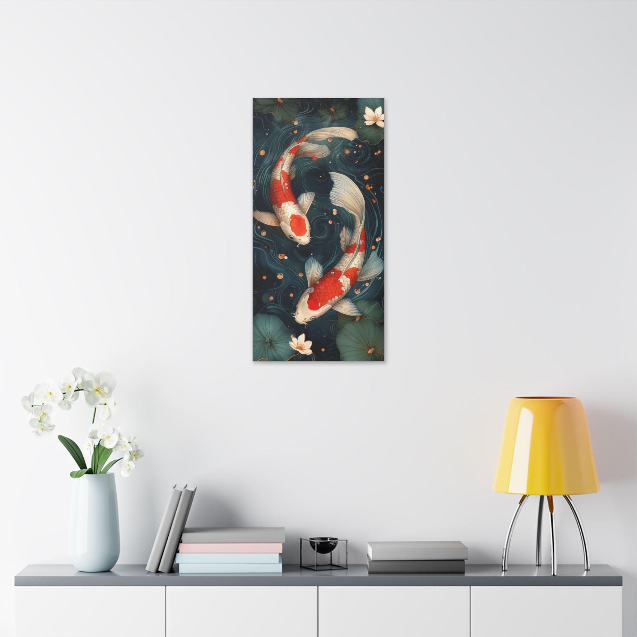 Koi Downstream Canvas Print