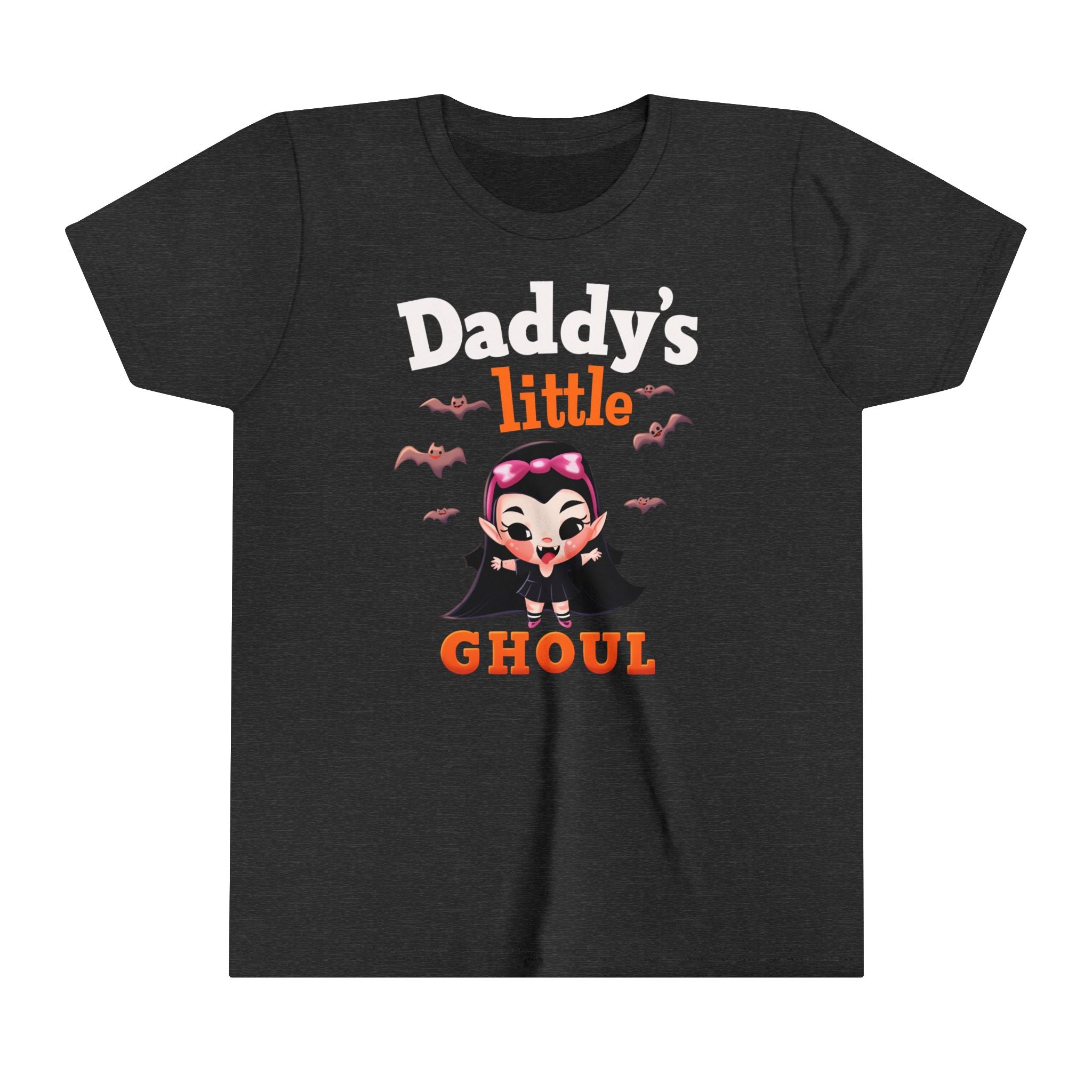 Daddy’s Little Ghoul Vamp Girls Halloween Short Sleeve Tee