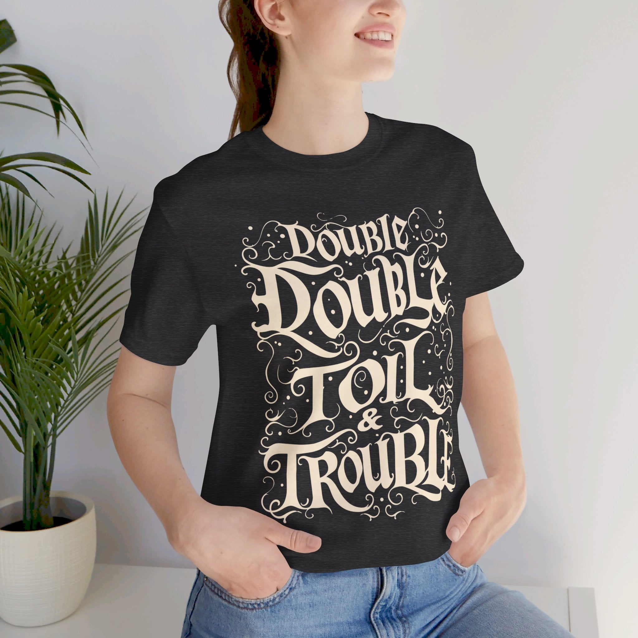 Double Toil & Trouble Womens Halloween Booteek Jersey Short Sleeve Tee