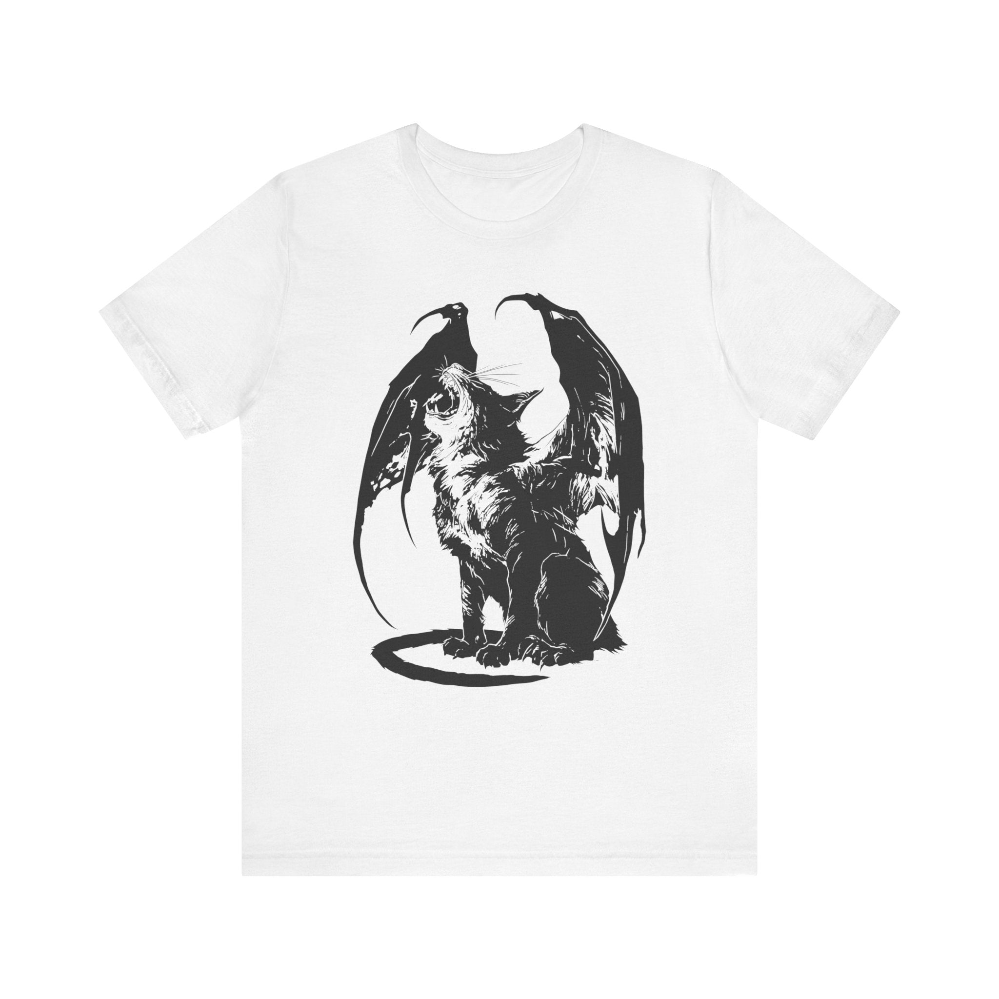 Demon Cat Mens Halloween Booteek Jersey Short Sleeve Tee