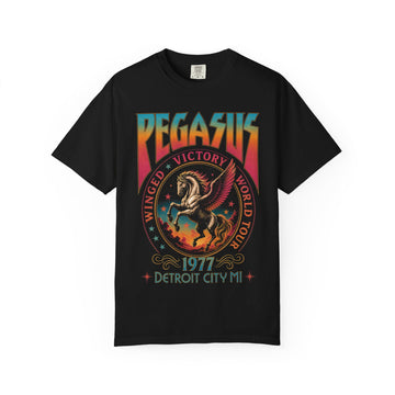 Pegasus Rock Tour Womens L'Atomique Relaxed Fit Comfort Colors Graphic Tee