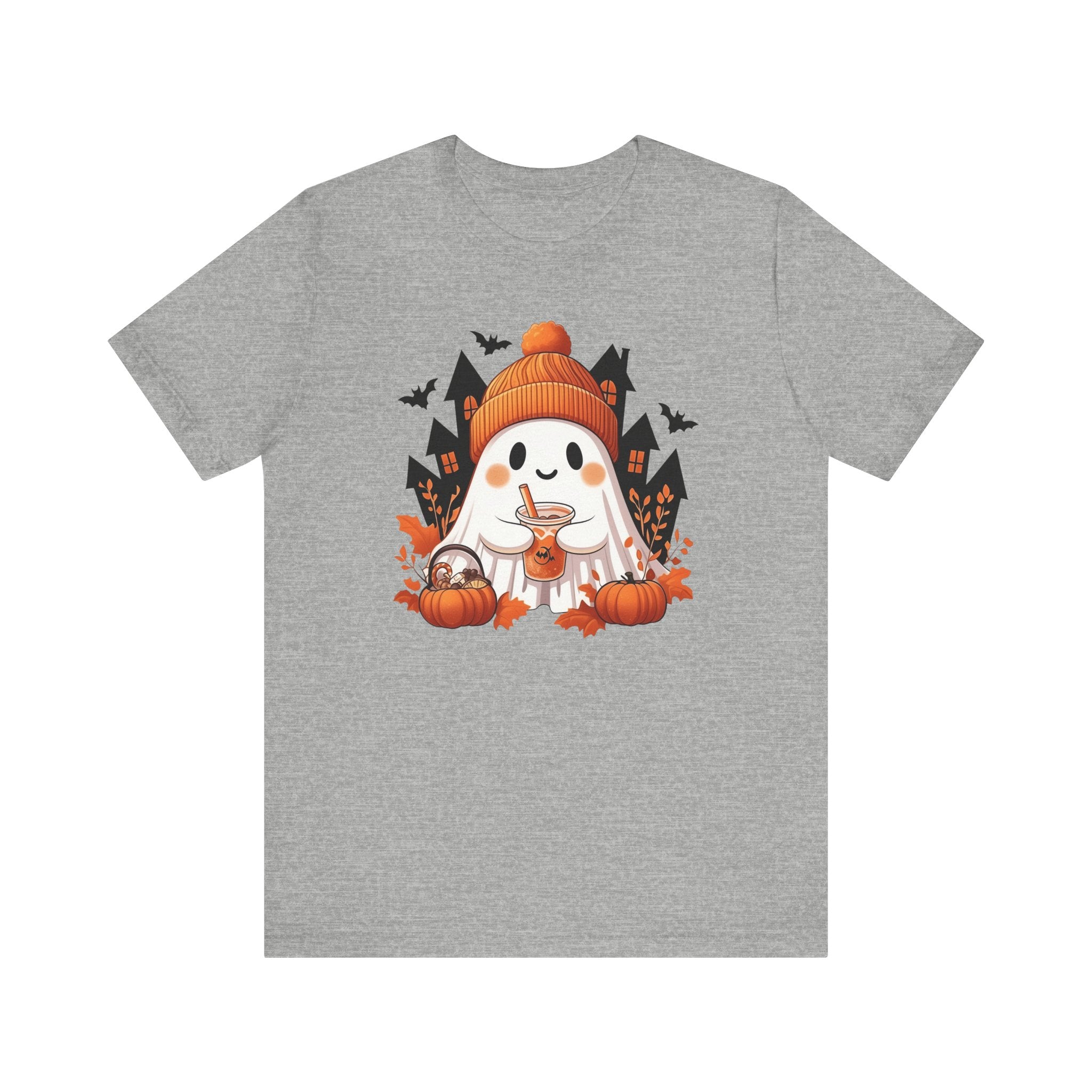 Pumpkin Spice Ghost Womens Halloween Booteek Jersey Short Sleeve Tee