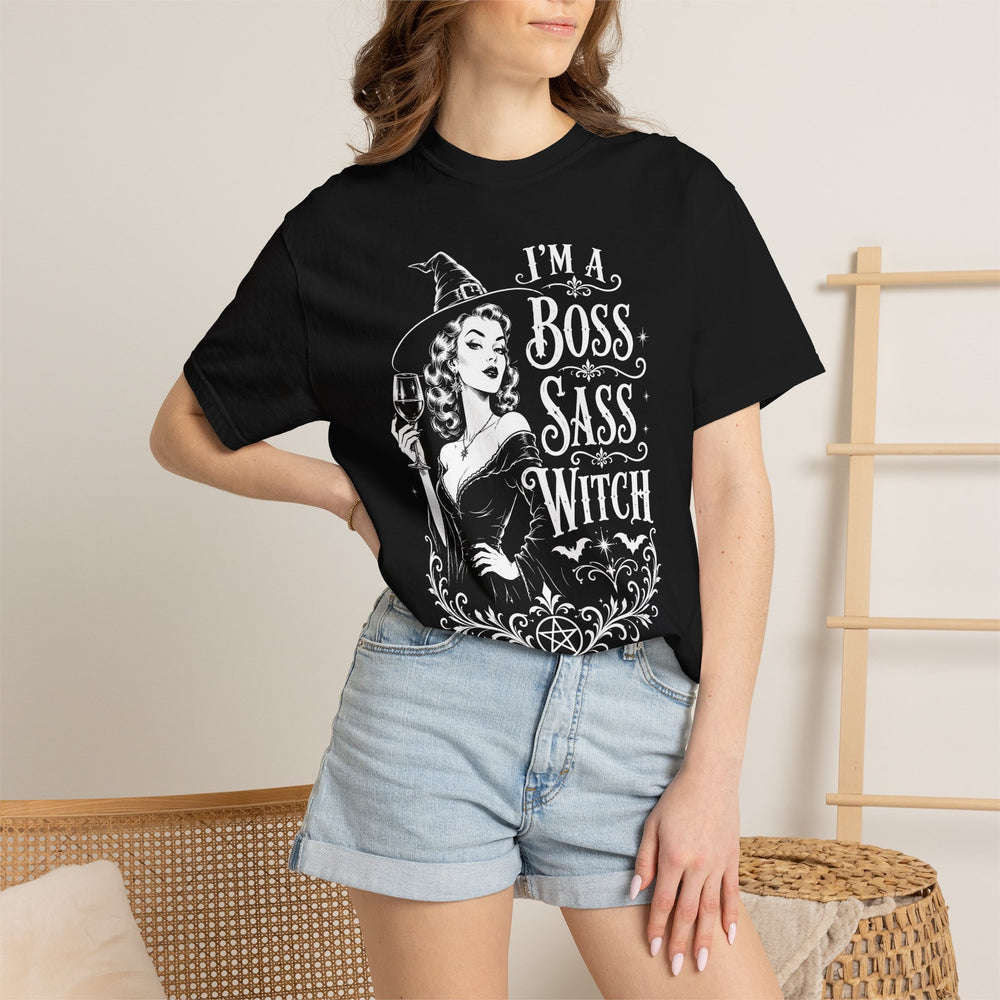 I'm a Boss Sass Witch Womens WUNDERLAND Halloween Booteek Short Sleeve Tee