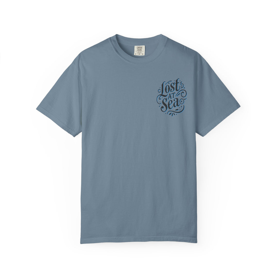 LOST AT SEA NAUTICAL COMPASS SKULLS Mens AQUA VIDA Short Sleeve Tee