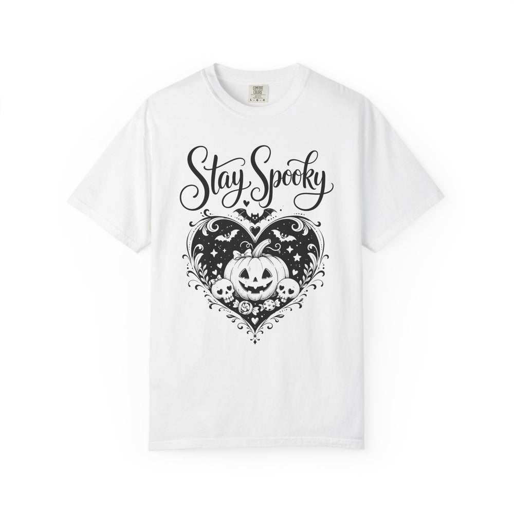 Stay Spooky Pumpkin Heart Womens WUNDERLAND Halloween Booteek Short Sleeve Tee