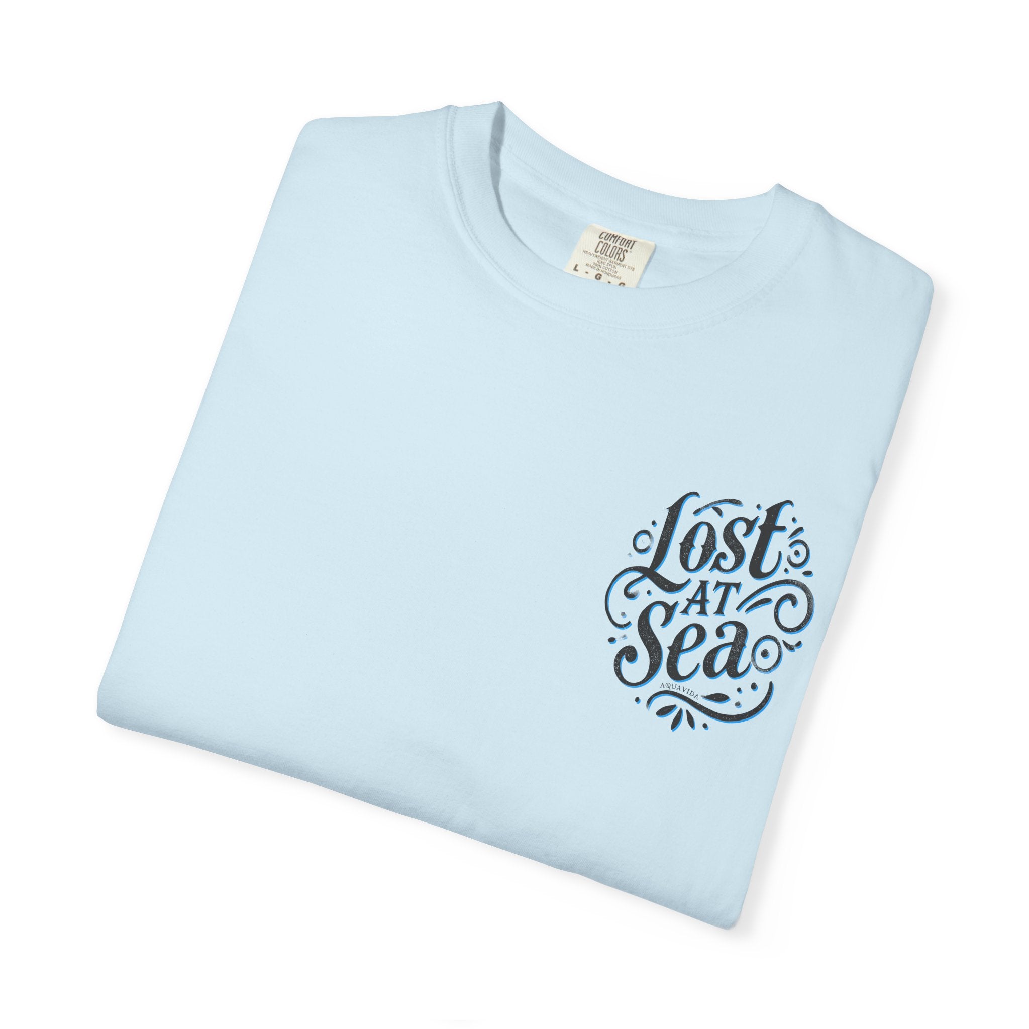 LOST AT SEA NAUTICAL COMPASS SKULLS Mens AQUA VIDA Short Sleeve Tee