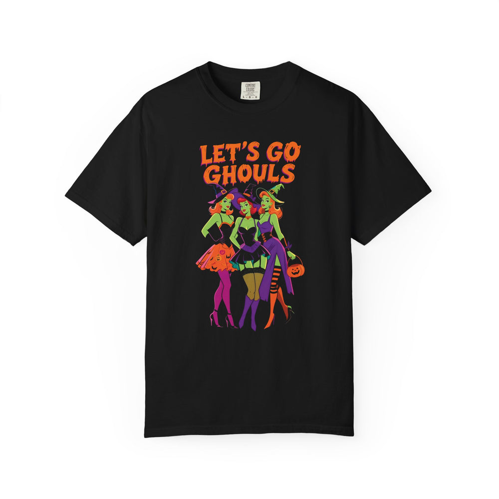Let's Go Ghouls Womens WUNDERLAND Backyard Dept Halloween Booteek Short Sleeve Tee
