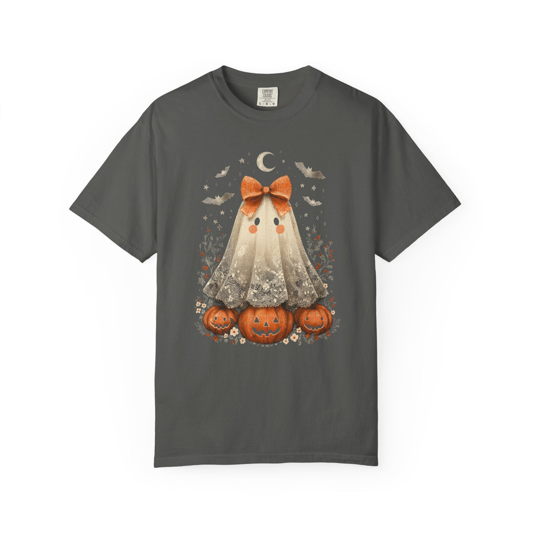 Lace Ghost Pumpkin Patch Womens WUNDERLAND Backyard Dept Halloween Booteek Short Sleeve Tee