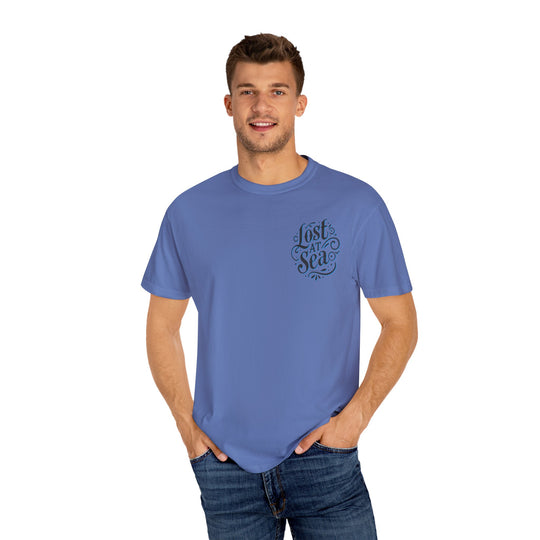 LOST AT SEA NAUTICAL COMPASS SKULLS Mens AQUA VIDA Short Sleeve Tee