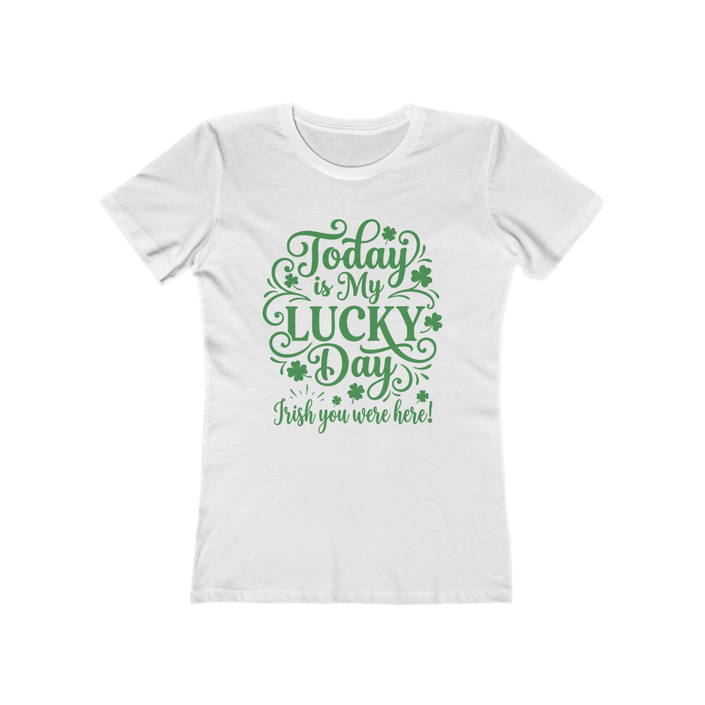 Today Is My Lucky Day St. Patrick's Day Womens Graphic Boyfriend Short Sleeve tee