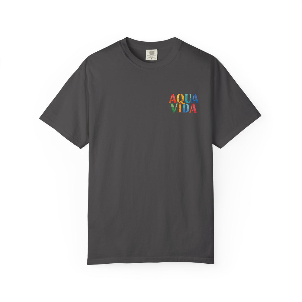 Sunset Waves Stained Glass Mens AQUA VIDA Short Sleeve Tee