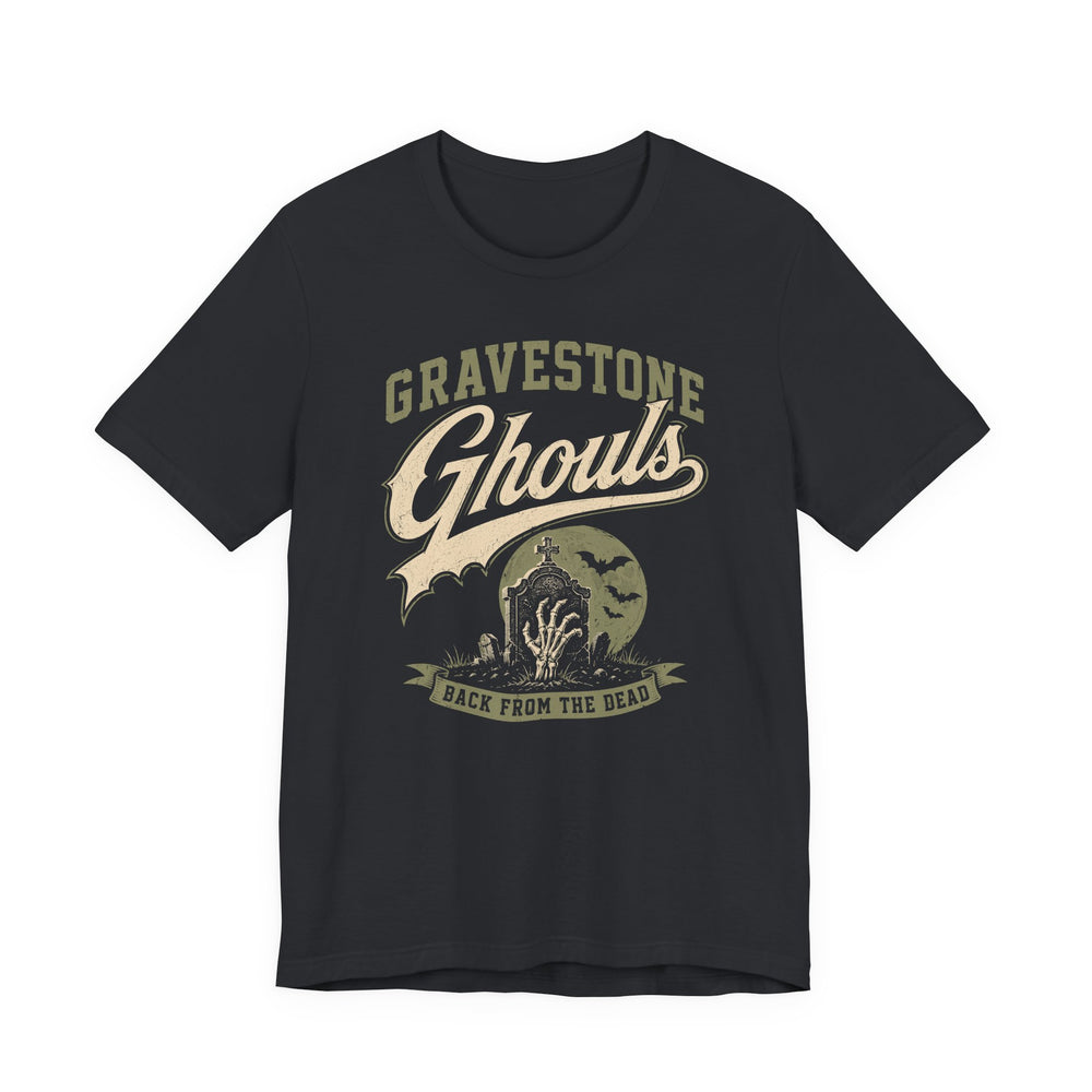 Gravestone Ghouls Vintage Sports Style Men's Halloween Classic Fit Tee