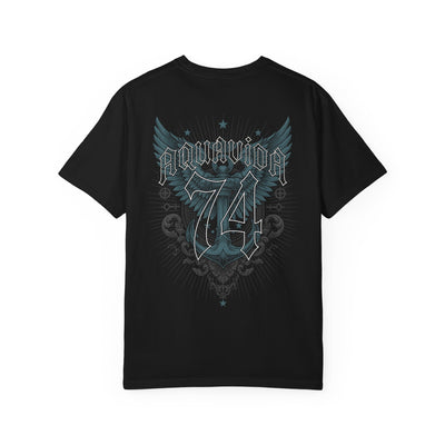 Winged Anchor Nautical Stars Mens AQUA VIDA Short Sleeve Tee