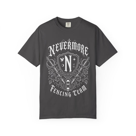Nevermore Fencing Team Womens WUNDERLAND Halloween Booteek Short Sleeve Tee