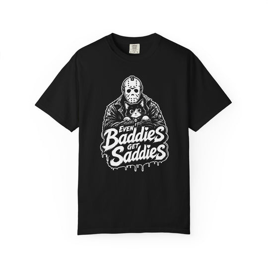 Even Baddies Get Saddies Mens WUNDERLAND Backyard Dept Halloween Booteek Short Sleeve Tee