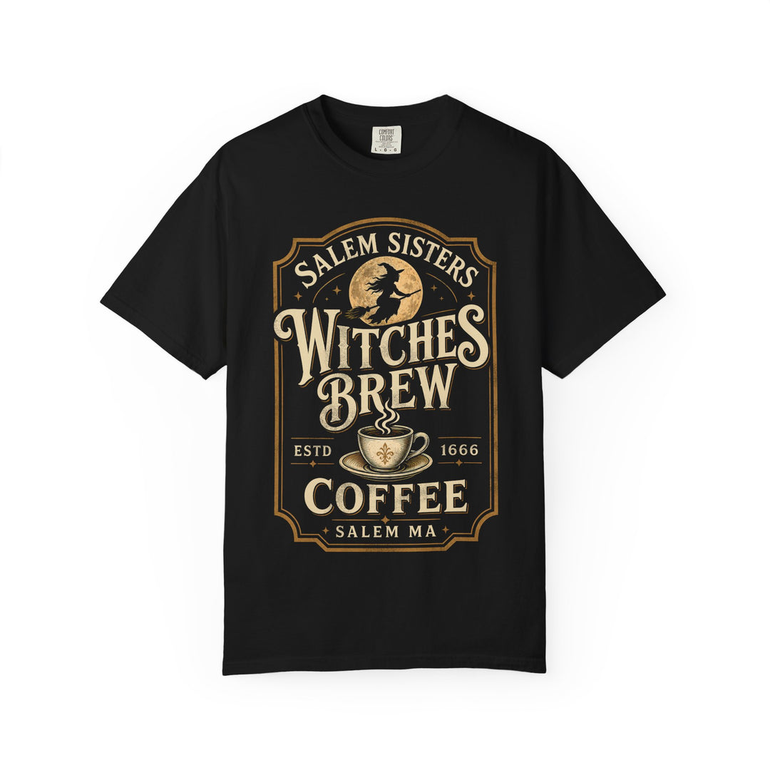 Salem Sisters Witches Brew Coffee Womens WUNDERLAND Halloween Booteek Short Sleeve Tee