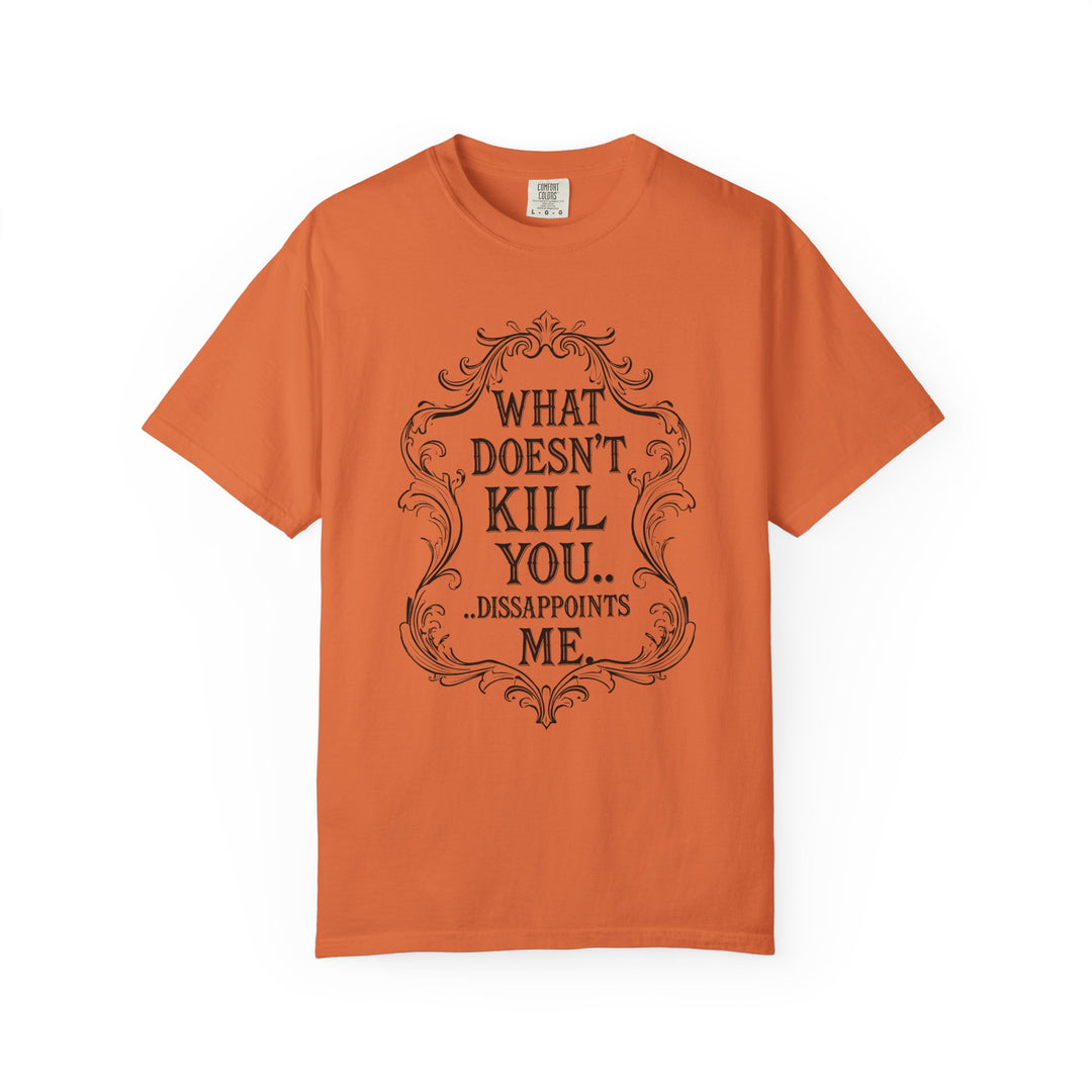 What Doesn't Kill You Womens WUNDERLAND Backyard Dept Halloween Booteek Short Sleeve Tee