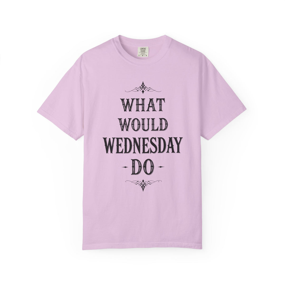 What Would Wednesday Do Womens WUNDERLAND Backyard Dept Halloween Booteek Short Sleeve Tee