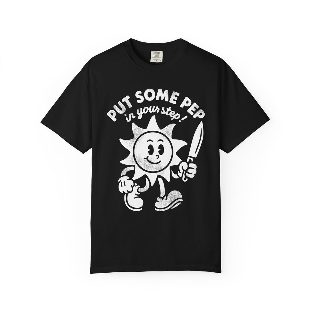 Put Some Pep In Your Step Mens WUNDERLAND Backyard Dept Halloween Booteek Short Sleeve Tee