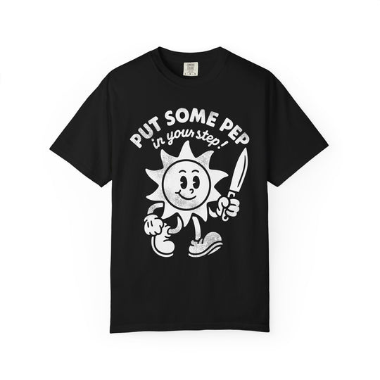 Put Some Pep In Your Step Mens WUNDERLAND Backyard Dept Halloween Booteek Short Sleeve Tee