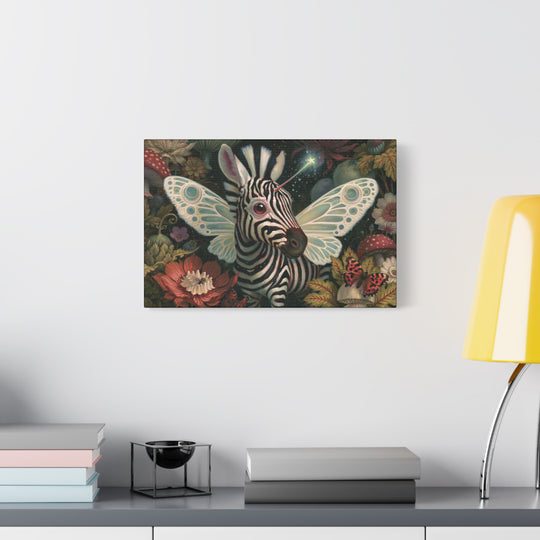 Mystical Zebra Butterfly Canvas Wall Art