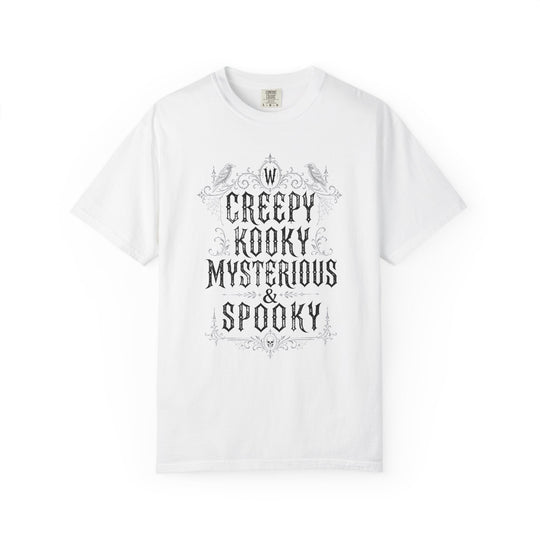 Creepy Kooky Mysterious &amp; Spooky Womens WUNDERLAND Halloween Booteek Short Sleeve Tee
