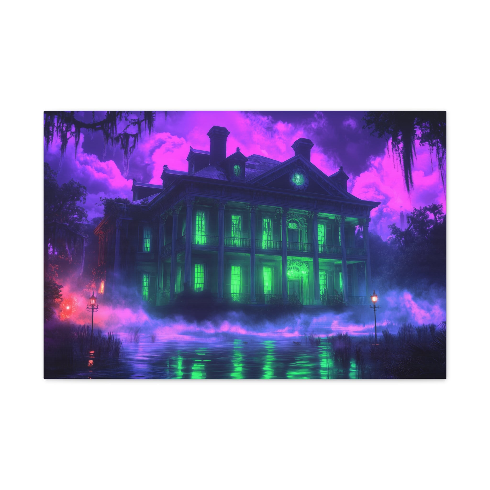 The Haunted Mansion Of The Bayou Canvas Print