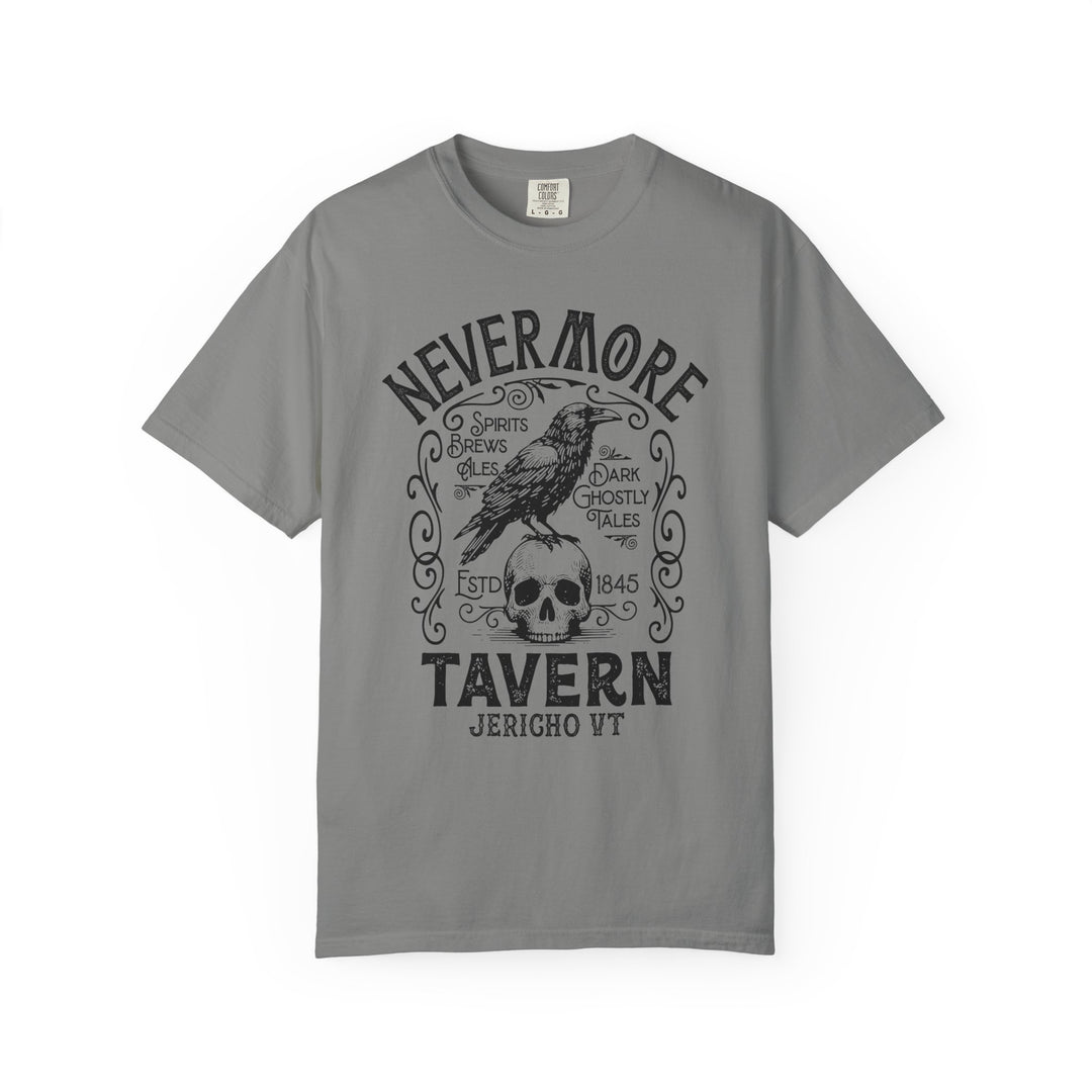 Nevermore Tavern Mens WUNDERLAND Backyard Dept Halloween Booteek Short Sleeve Tee