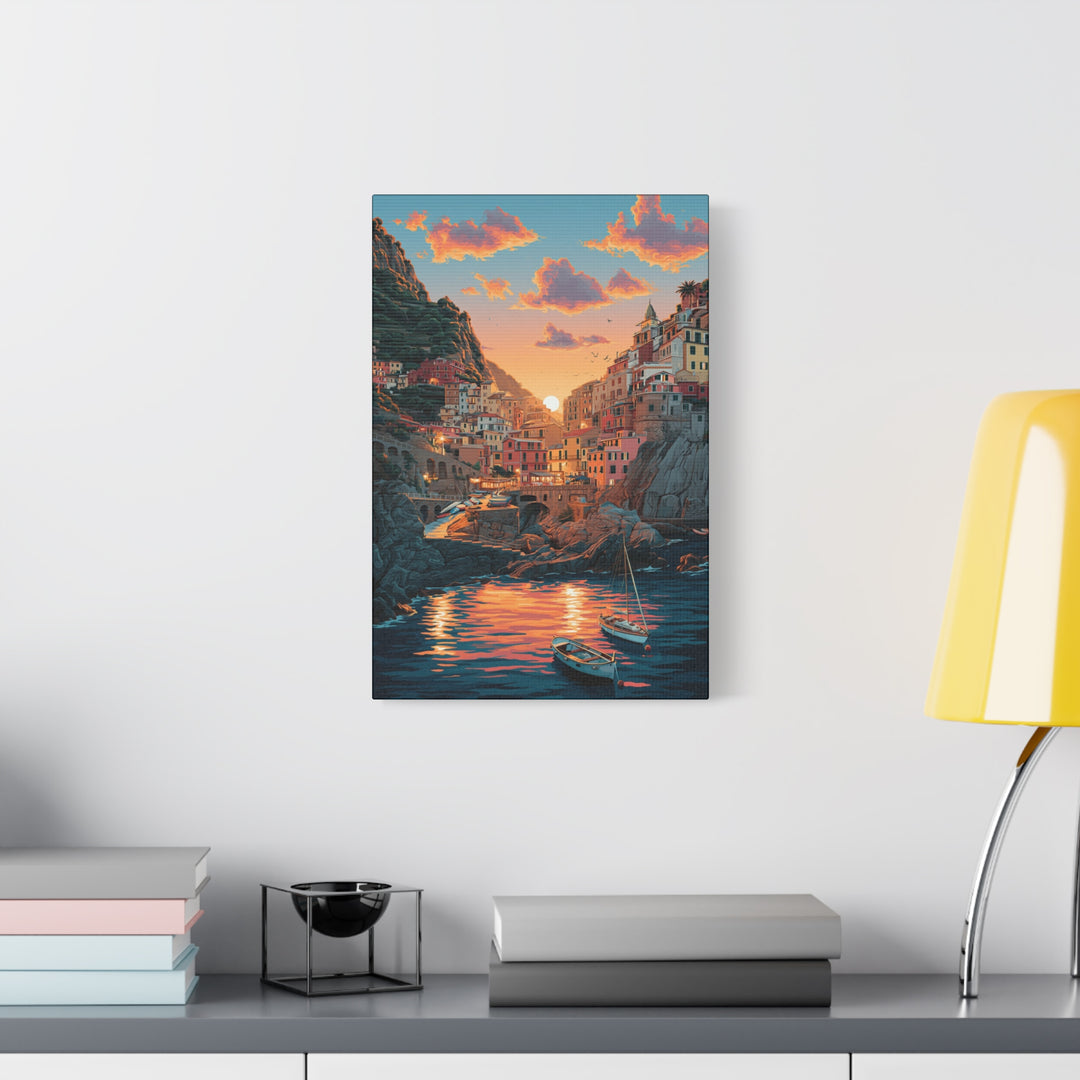 A Morning In Riomaggiore Canvas Wall Art