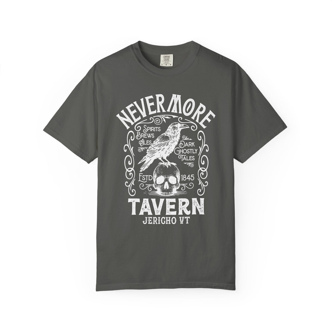 Nevermore Tavern Mens WUNDERLAND Backyard Dept Halloween Booteek Short Sleeve Tee