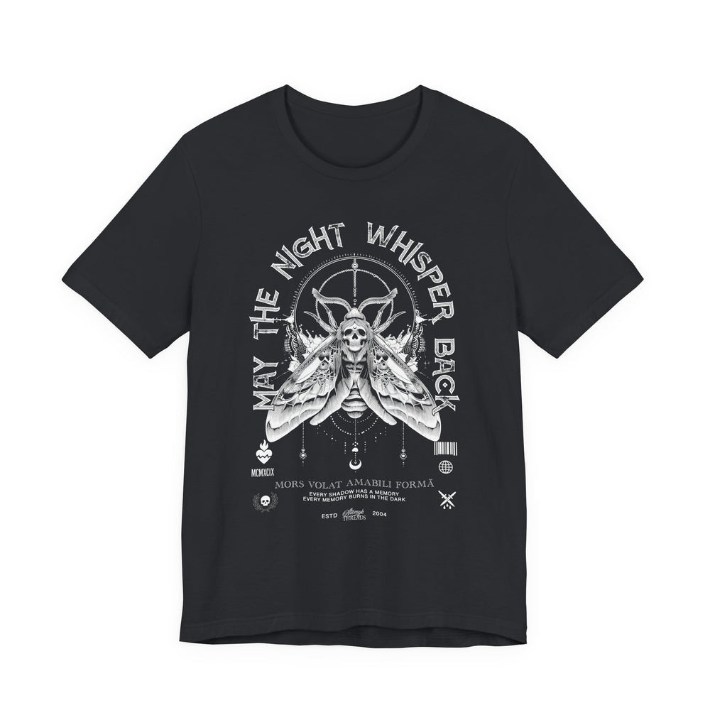 Night Whisper Moth Skull Occult Men's Halloween Classic Fit Tee