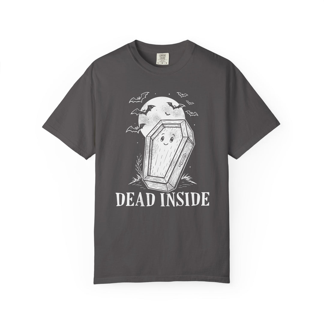 Dead Inside Coffin Womens WUNDERLAND Backyard Dept Halloween Booteek Short Sleeve Tee