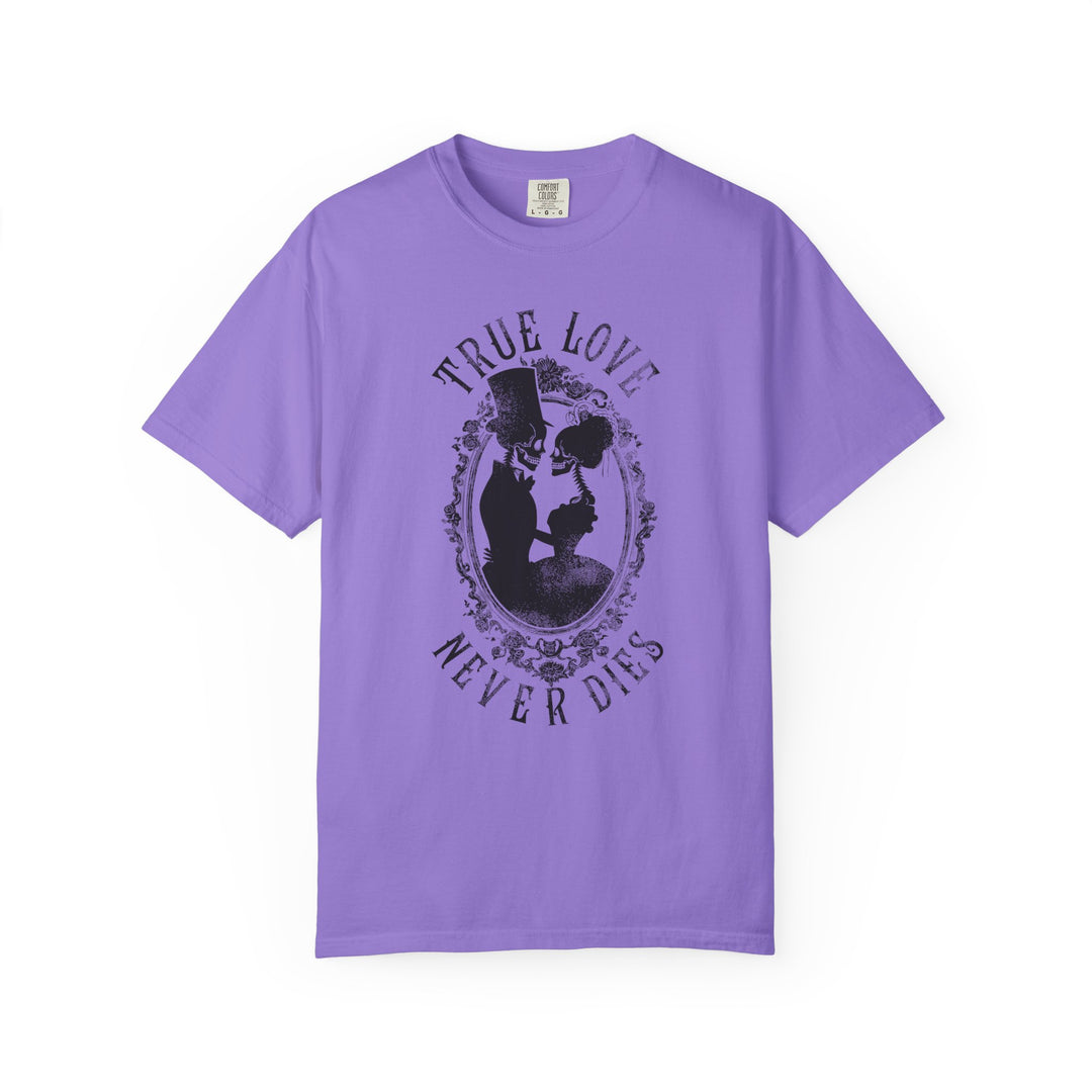 True Love Never Dies Womens WUNDERLAND Backyard Dept Halloween Booteek Short Sleeve Tee