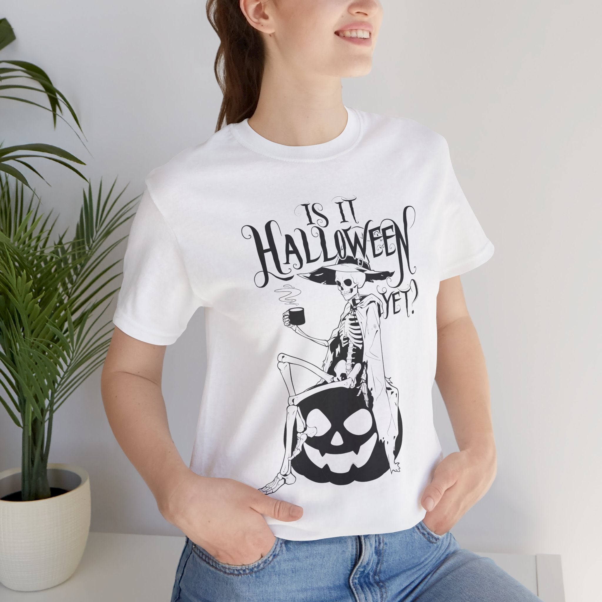 Is It Halloween Yet Witch Pumpkin Womens Halloween Booteek Jersey Short Sleeve Tee