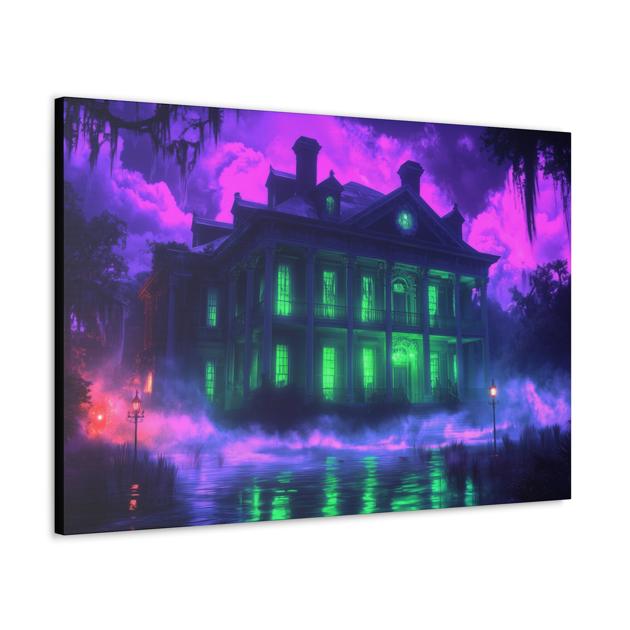 The Haunted Mansion Of The Bayou Canvas Print