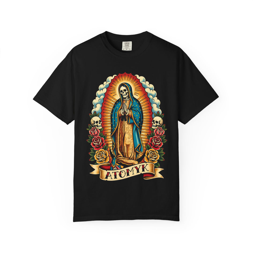 Santa Muerte Guadalupe Mens ATOMYK Short Sleeve Tee