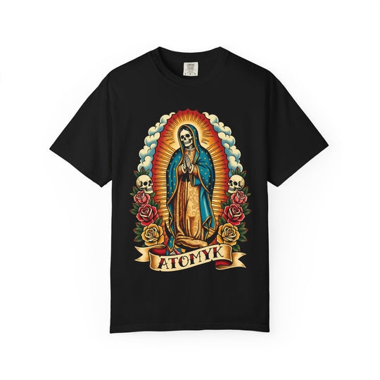Santa Muerte Guadalupe Mens ATOMYK Short Sleeve Tee