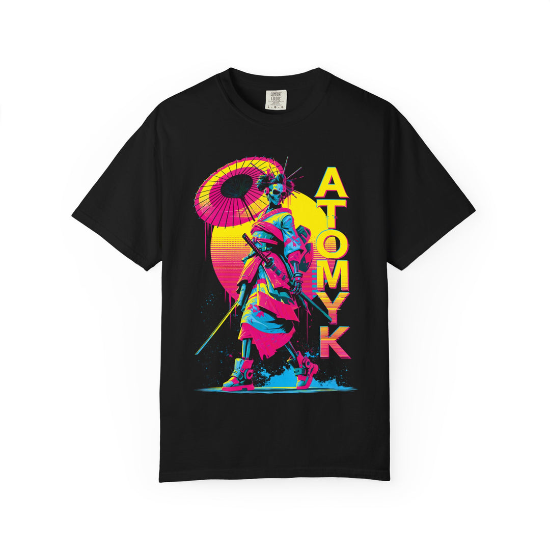 Night Walk In Kyoto Cyber Geisha 2077 Mens ATOMYK Short Sleeve Tee