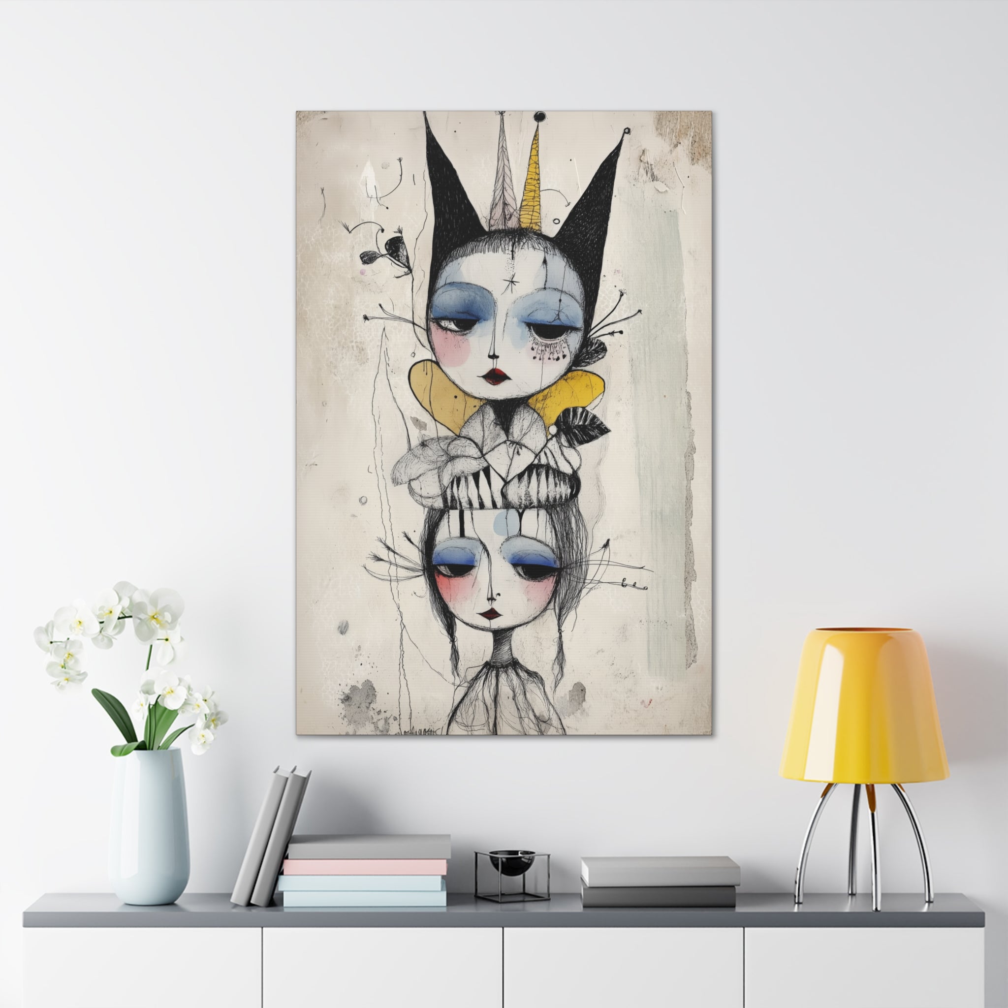 Queen In The Jester’s Court Canvas Print