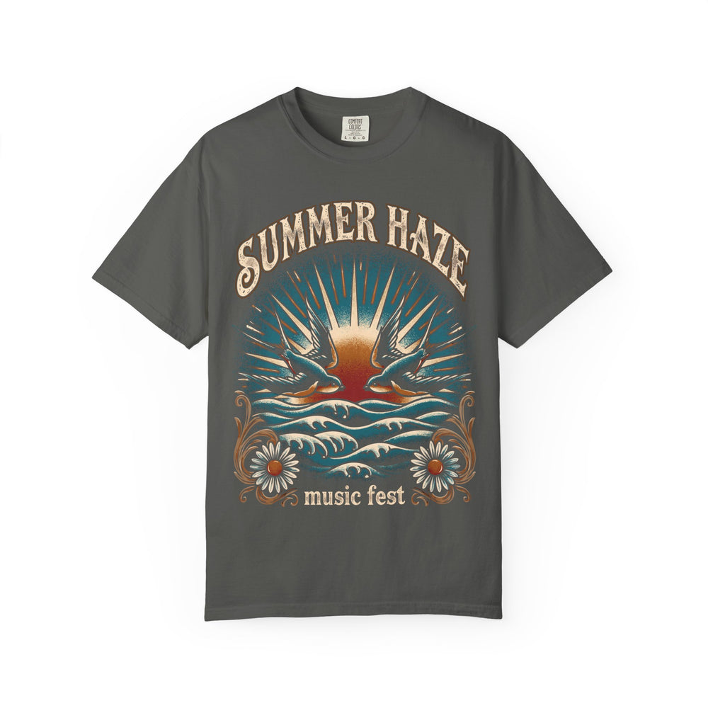 Summer Haze Music Fest Womens L'Atomique Relaxed Fit Comfort Colors Graphic Tee