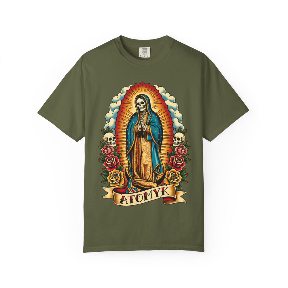 Santa Muerte Guadalupe Mens ATOMYK Short Sleeve Tee