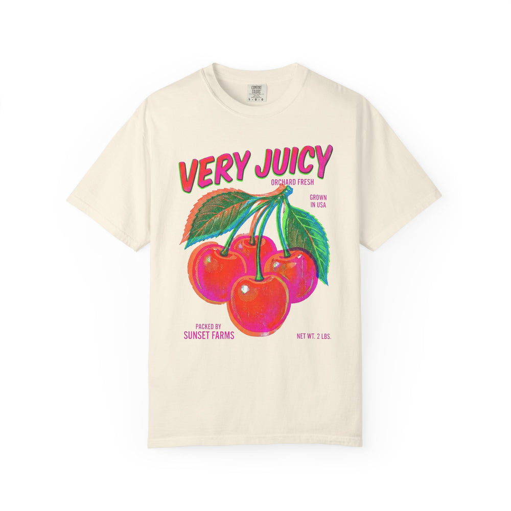 Very Juicy Womens L'Atomique Relaxed Fit Comfort Colors Graphic Tee