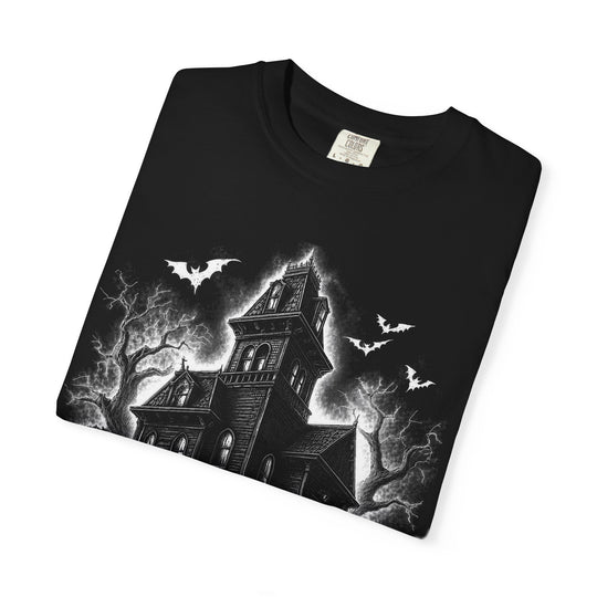Haunted House Spooky Mens WUNDERLAND Halloween Booteek Short Sleeve Tee