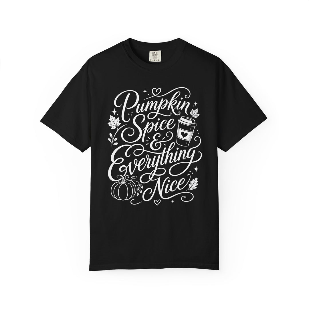 Pumpkin Spice &amp; Everything Nice Womens WUNDERLAND Halloween Booteek Short Sleeve Tee