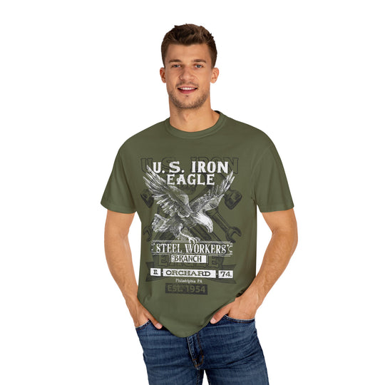 U.S. IRON EAGLE STEEL WORKERS Mens WUNDERLAND Short Sleeve Tee