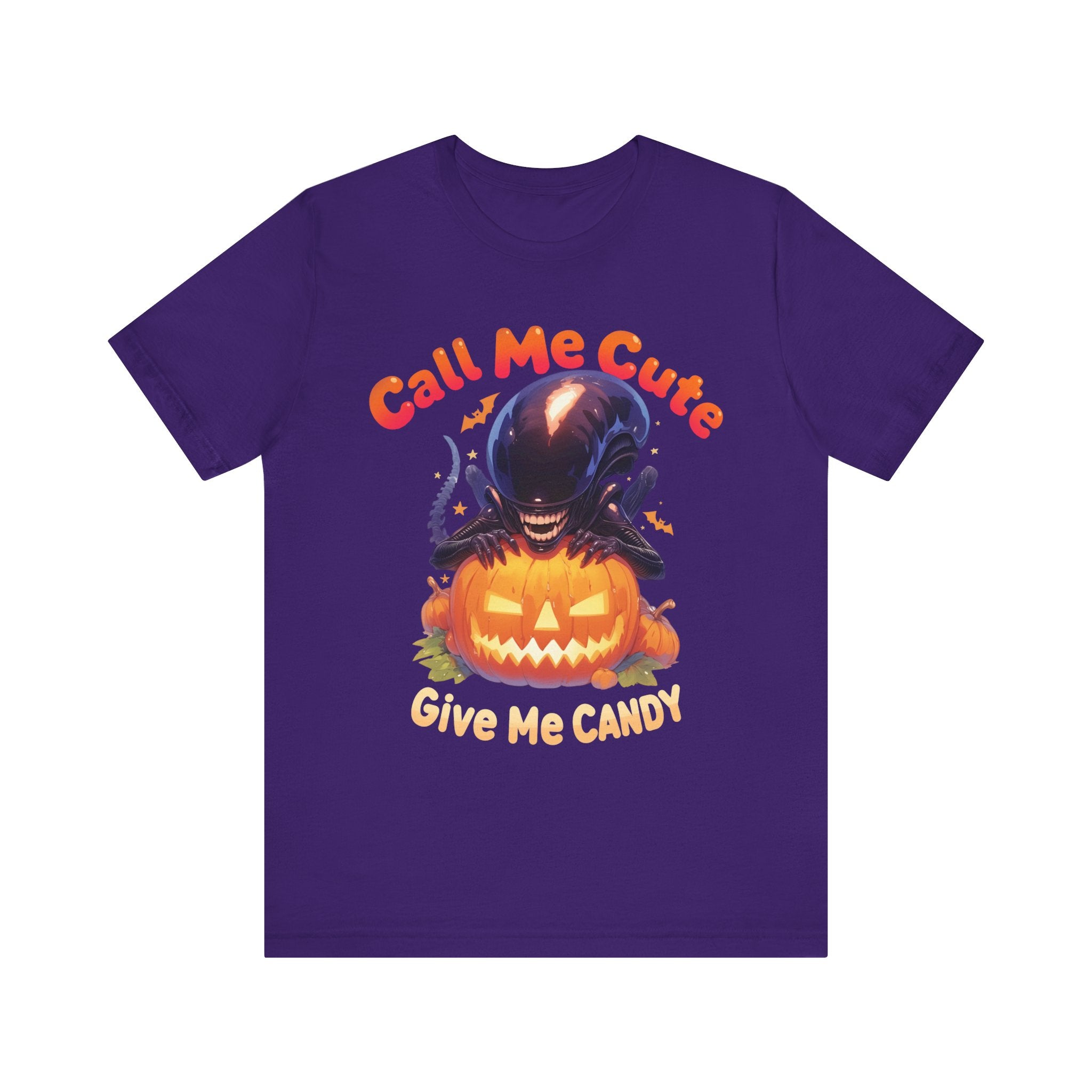 Call Me Cute Give Me Candy Womens Halloween Booteek Jersey Short Sleeve Tee